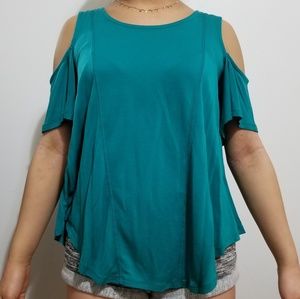 Teal Off-The-Shoulder Top